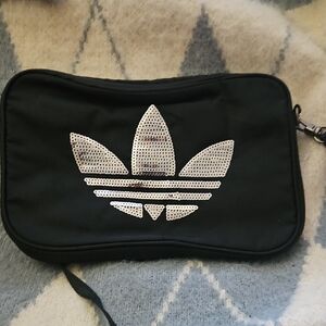 Adidas Black Clutch with Metallic Logo